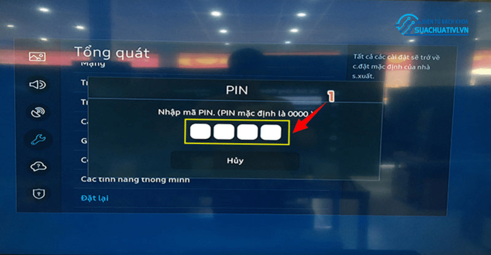 cài đặt lại tivi