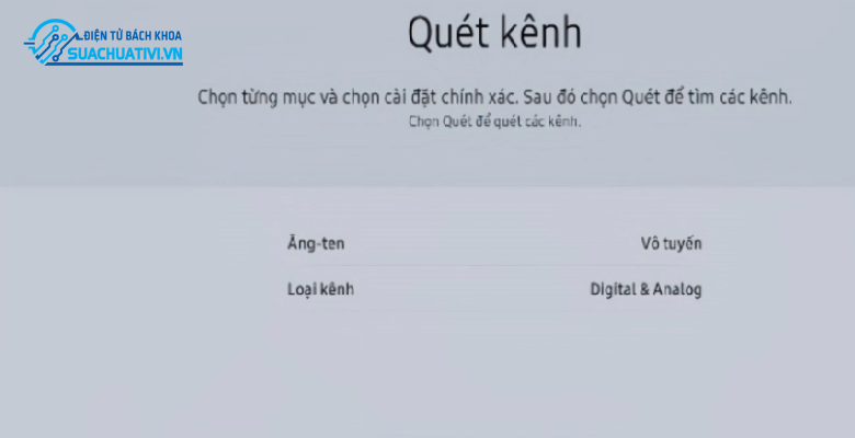 bước 3 Dò lại kênh tự động bước 3 Dò lại kênh tự động