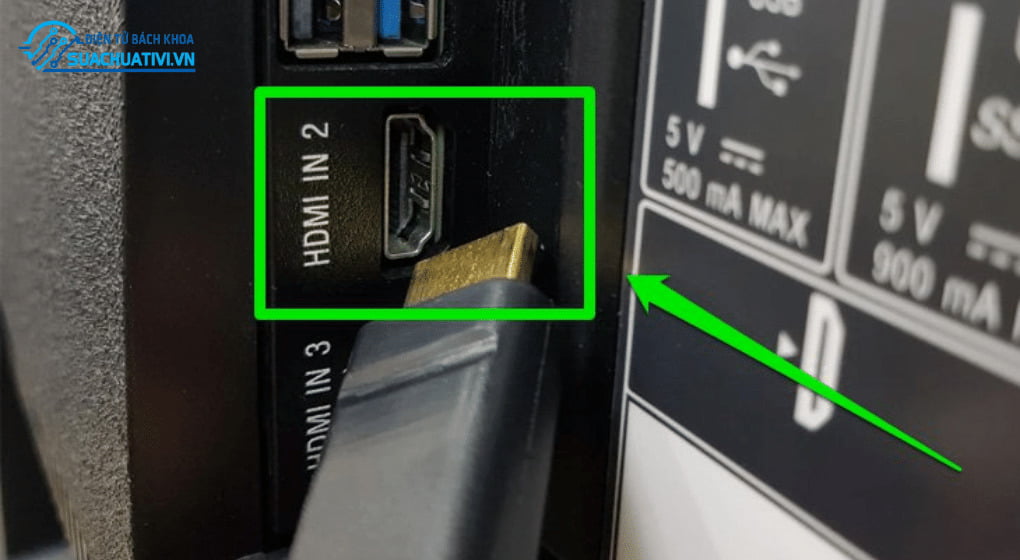 Nối tiếp đầu "HDMI" còn lại vào tivi Nối tiếp đầu "HDMI" còn lại vào tivi