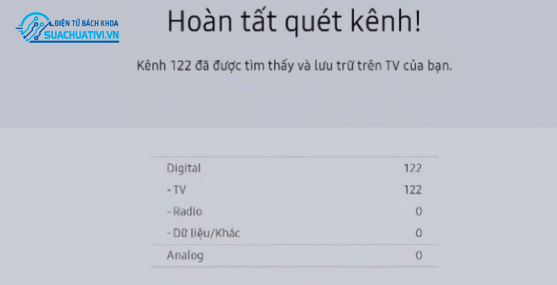 bước 4 Dò lại kênh tự động bước 4 Dò lại kênh tự động